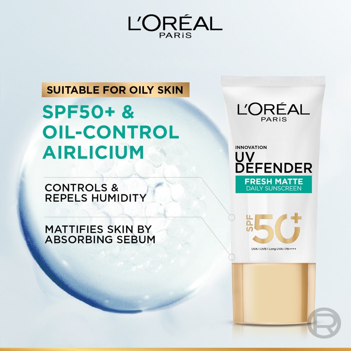 ลอรีอัล ปารีส ยูวี ดีเฟนเดอร์ แมทท์ แอนด์ เฟรช SPF50+ PA++++ ลอง ยูวีเอ 50 มล._3