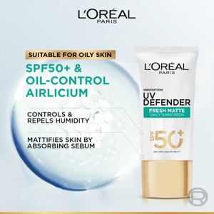 ลอรีอัล ปารีส ยูวี ดีเฟนเดอร์ แมทท์ แอนด์ เฟรช SPF50+ PA++++ ลอง ยูวีเอ 50 มล._thumbnail_3