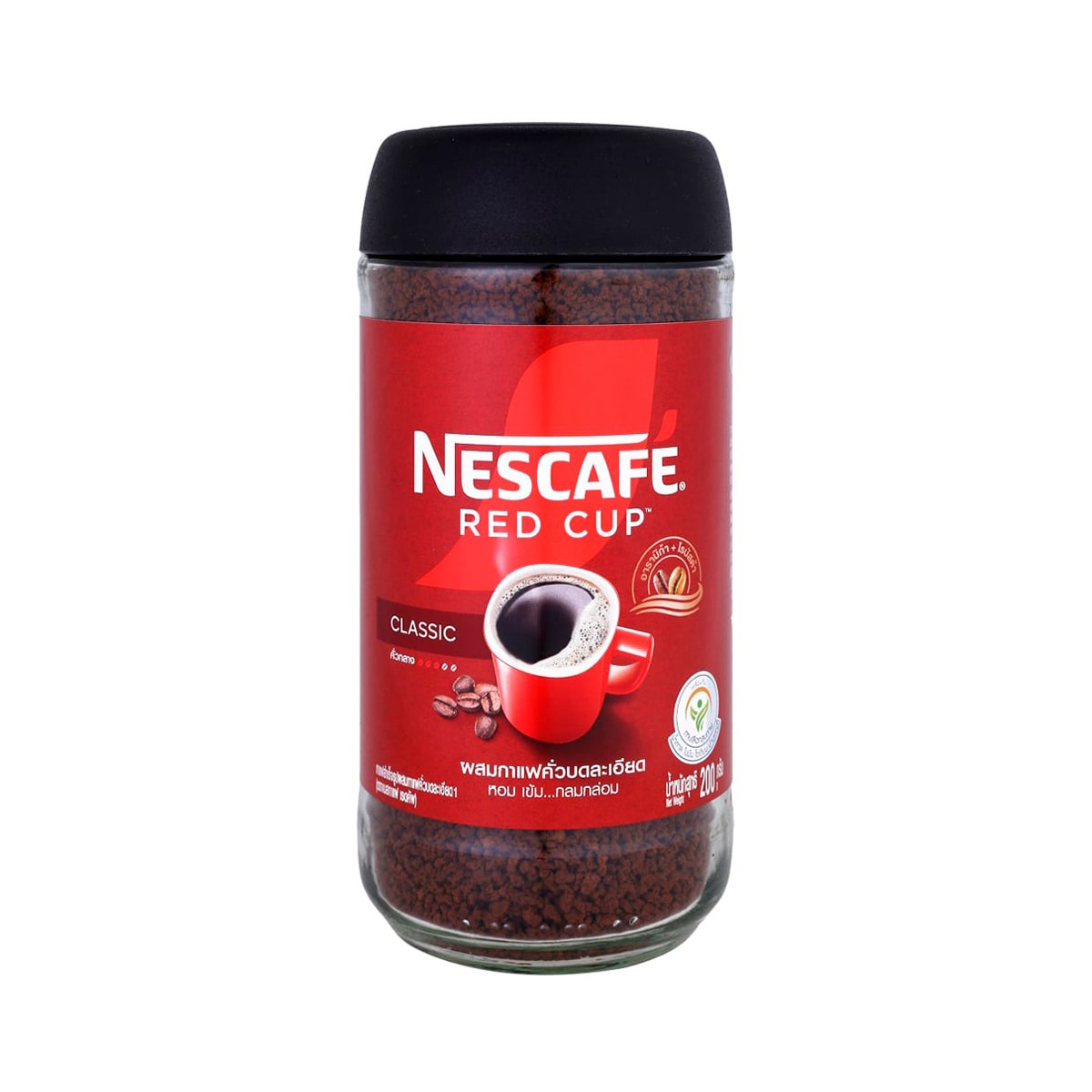 เนสกาแฟ เรดคัพ คลาสสิก กาแฟสำเร็จรูปผสมกาแฟคั่วบดละเอียด ชนิดขวดแก้ว 200 ก._1