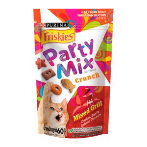Friskies Party Mix Cat Treats Crusch Mixed Grill 60g.