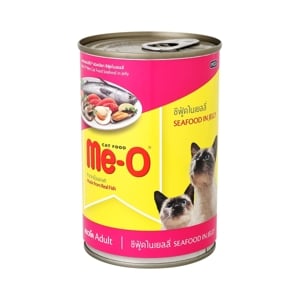 ME-O Cat Food Seafood Platter in Prawn Jelly 400 g.