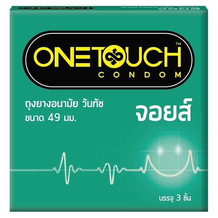 วันทัช ถุงยางอนามัยผิวเรียบ รุ่นจอยส์ ขนาด 49 มม. 3 ชิ้น