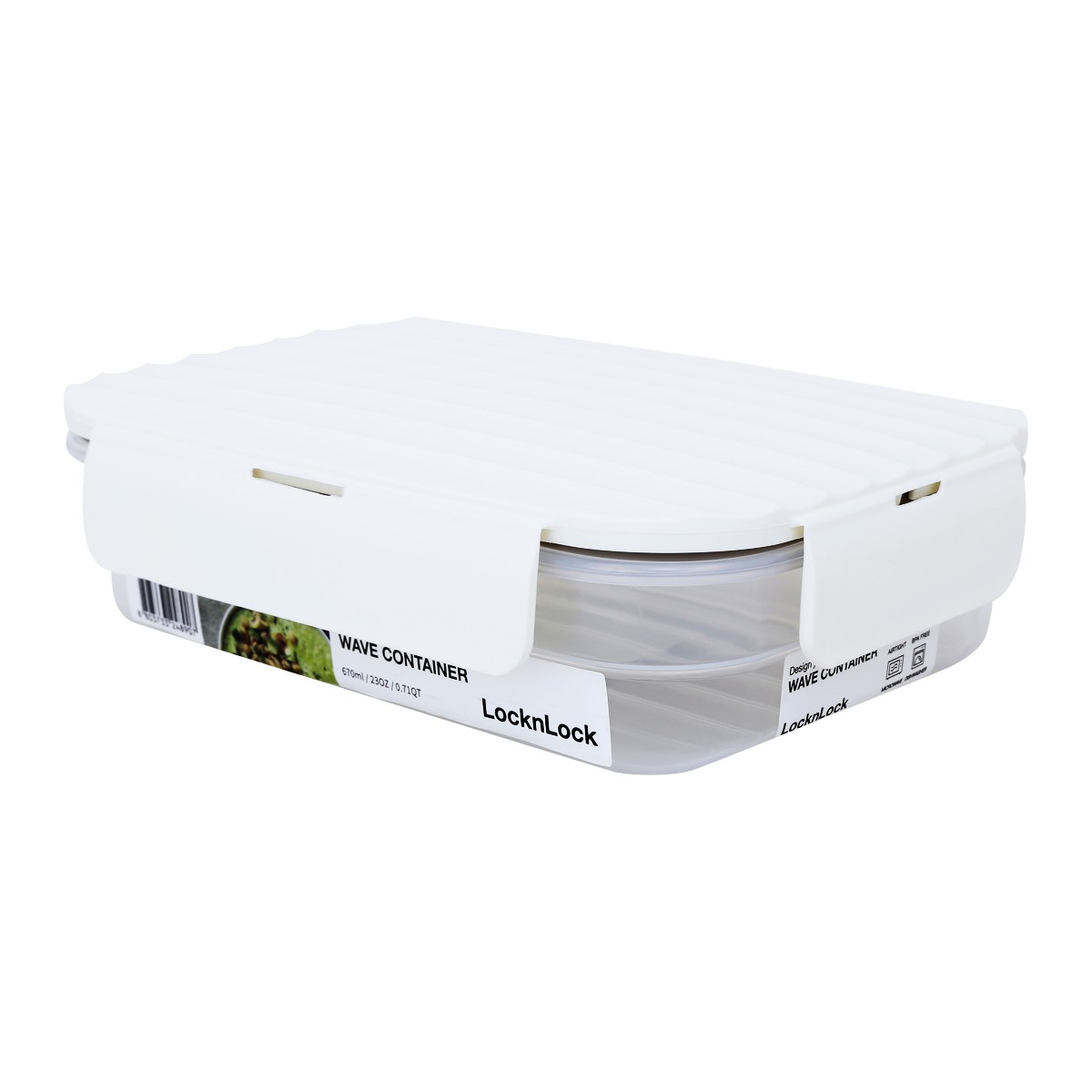 ล็อกแอนด์ล็อก กล่องถนอมอาหารพลาสติก รุ่น LWC203WHT ขนาด 670 มล. สีขาว_1