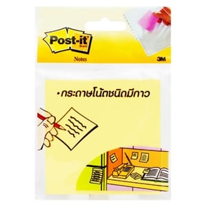 โพสต์-อิท กระดาษโน้ต รุ่น 654HB ขนาด 3 x 3 นิ้ว สีเหลือง 100 แผ่น