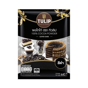 ทิวลิป ผงโกโก้ 100% สีดำ 440 ก.