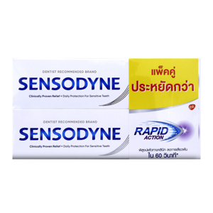 เซ็นโซดายน์ ยาสีฟัน แรพพิด แอคชั่น 100 ก. แพ็คคู่