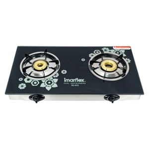 IMARFLEX 2-Burner Gas Stove with Glass Top Model IG-433