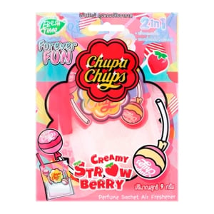 CHUPA CHUPS SACHET CREAMY STRAWBERRY 9G.