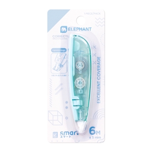 ELEPHANT Smart Correction Tape 6 m. x 5 mm. Assorted Colors