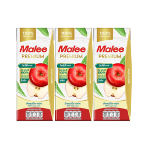 Malee Apple Juice 200ml. Pack 3