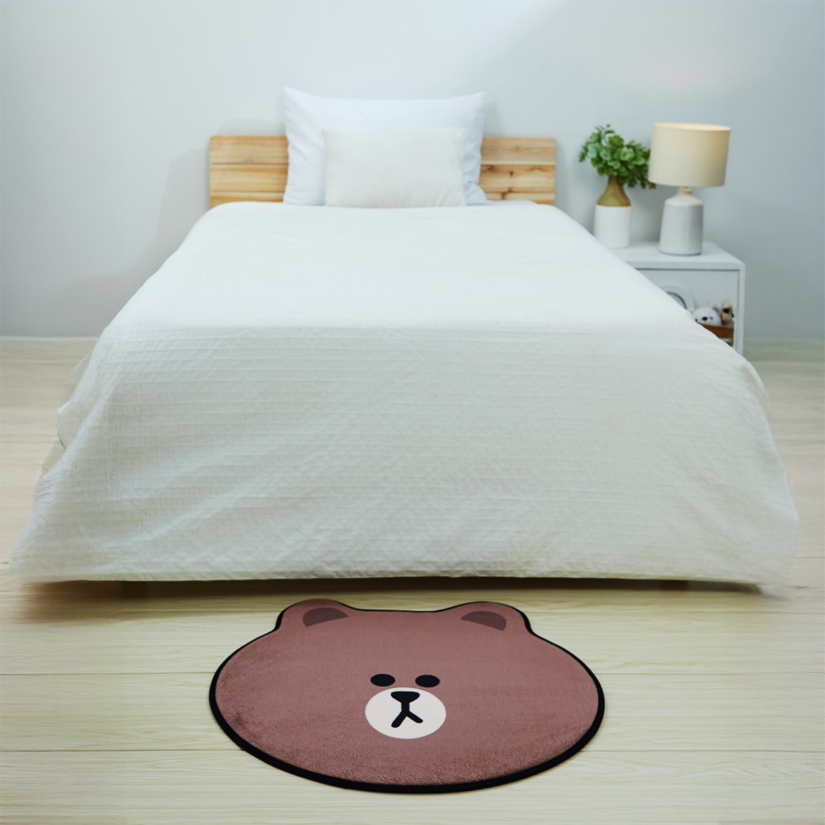 ไลน์ เฟรนส์ พรม Brown Di-Cut ขนาด 59 x 62 ซม._3