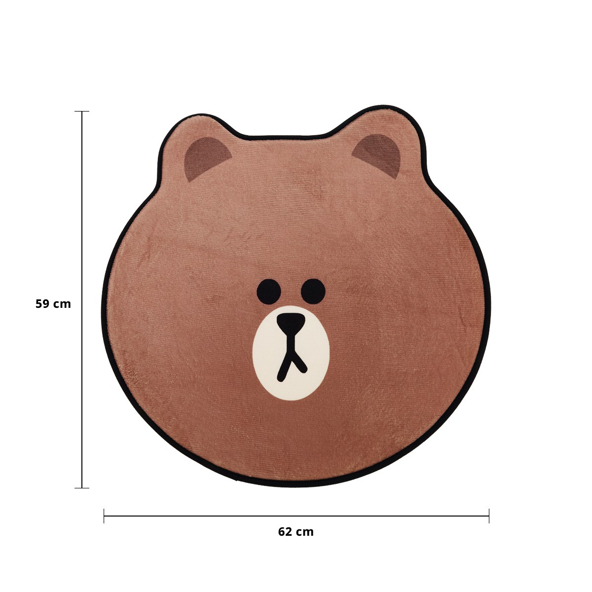 ไลน์ เฟรนส์ พรม Brown Di-Cut ขนาด 59 x 62 ซม._5