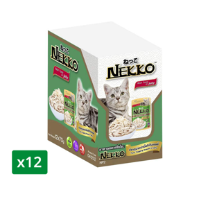 NEKKO Wet Cat Food Tuna Topping Sasami in Jelly 70 g. x 12 ea
