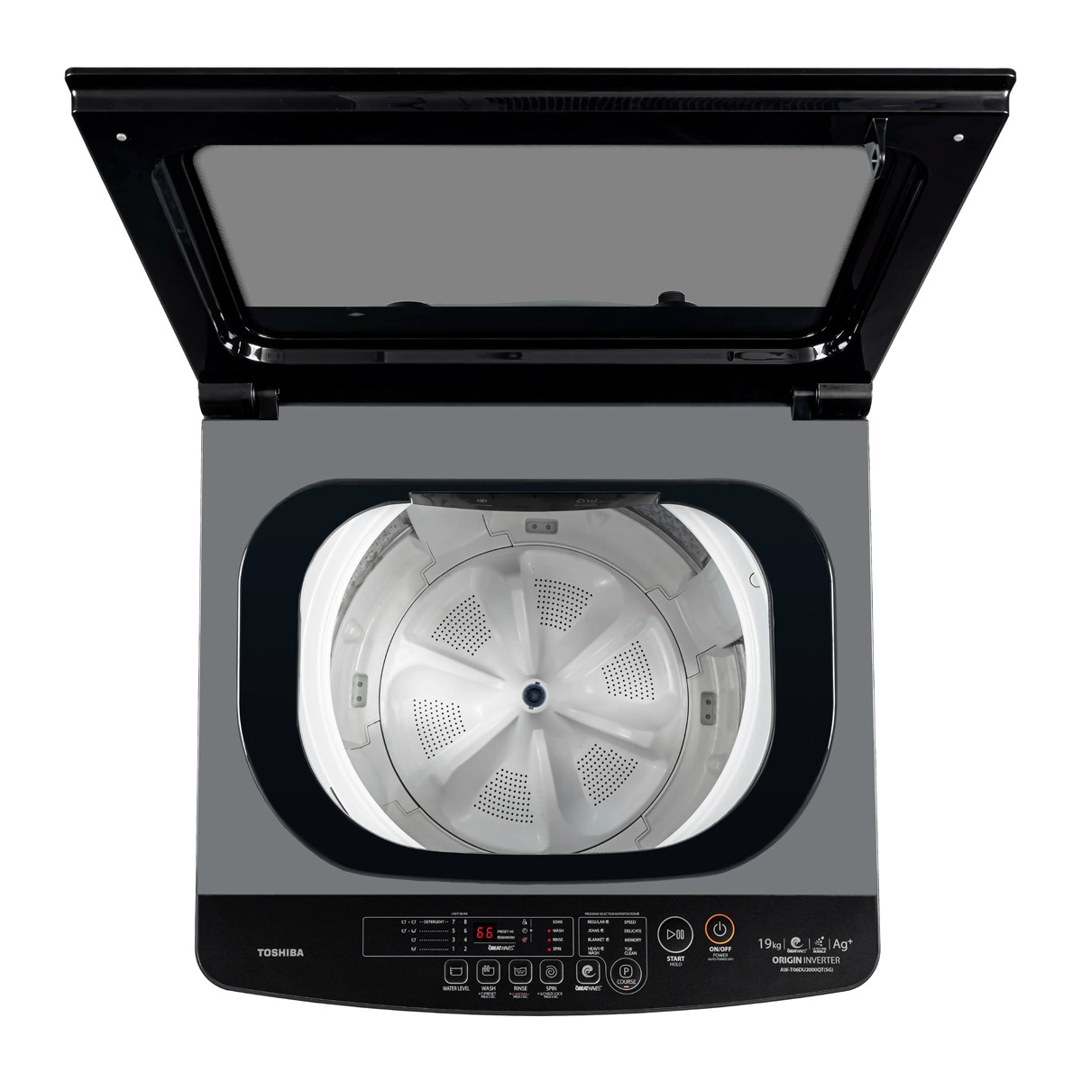 โตชิบา เครื่องซักผ้าฝาบน รุ่น AW-T06DU2000QT 19 กก. สี Silver Grey_5