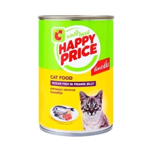 บิ๊กซี แฮปปี้ ไพรซ์ อาหารแมว รสปลาทะเลในเยลลี่กุ้ง 400 ก.