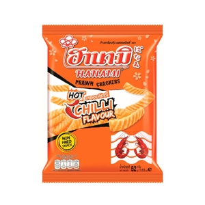 Hanami Prawn Cracker Hot Chili Flavor 52 g.