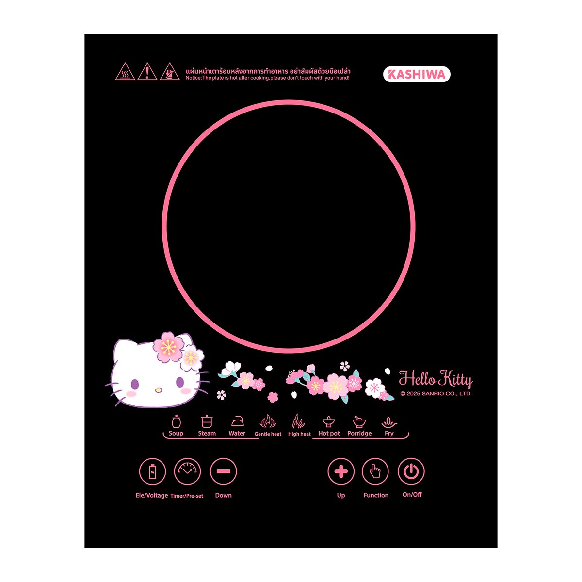 คาชิวา x เฮลโลคิตตี้ เตาแม่เหล็กไฟฟ้า 1300 วัตต์ รุ่น WP-2400_1