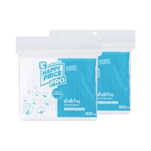 BIG C HAPPY PRICE PRO Cotton Buds 100pcs Double Pack