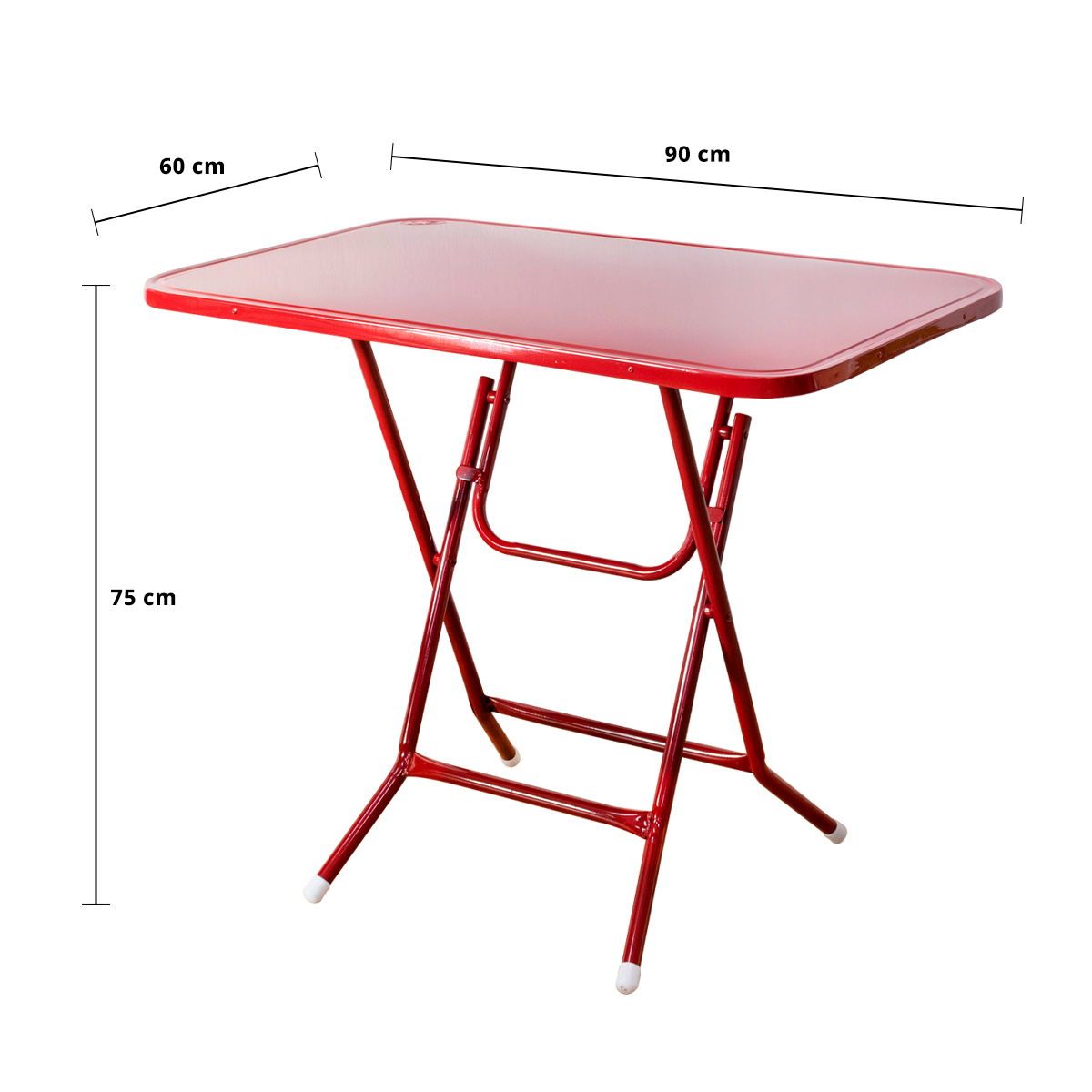 เบสิโค โต๊ะพับอเนกประสงค์ รุ่น NF-62 ขนาด 90 x 60 x 75 ซม. สีแดง_1