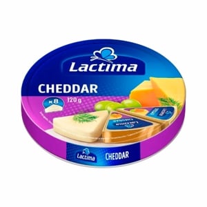 Lactima Cheddar Processed Cheese Portions 120g.