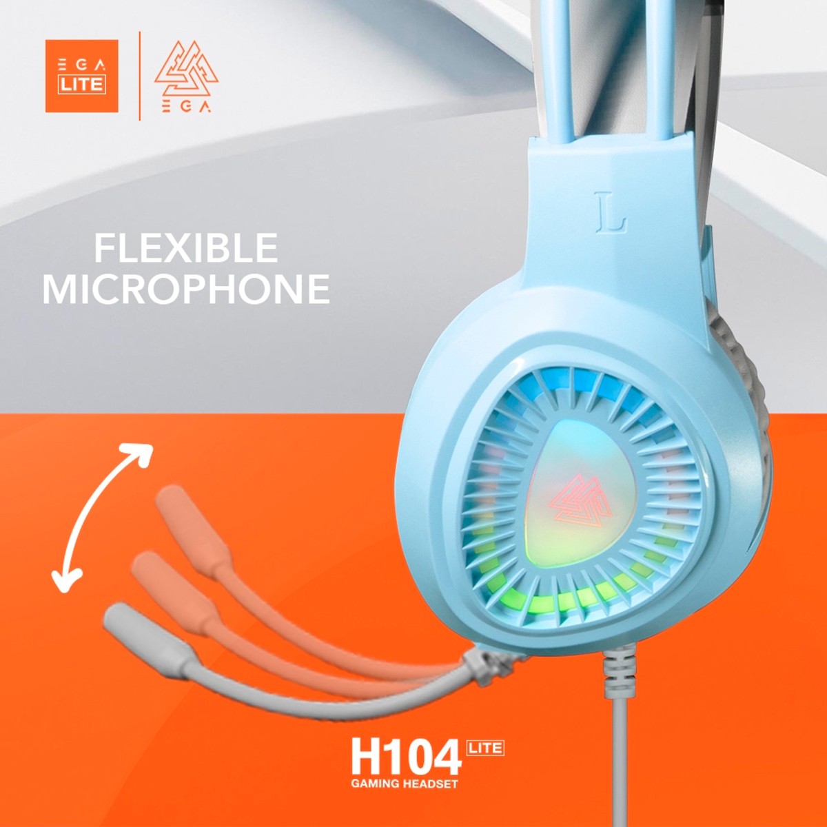 อีจีเอ หูฟังเกมมิ่ง รุ่น H104 LITE คละสี_9