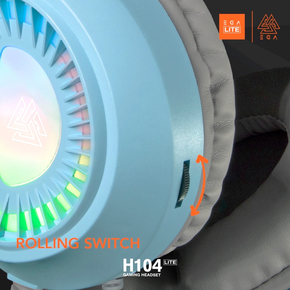 อีจีเอ หูฟังเกมมิ่ง รุ่น H104 LITE คละสี_7