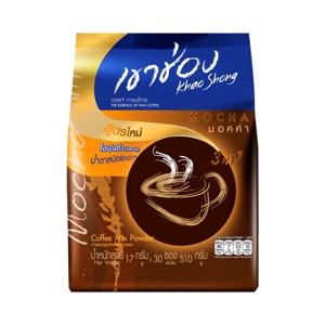 Khao Shong Mocha 3in1 Instant Coffee Mixed 17g. Pack 30sachets