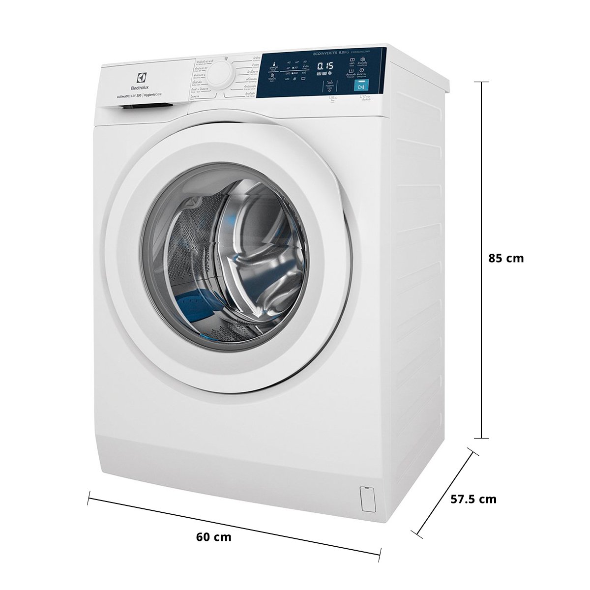 อีเลคโทรลักซ์ เครื่องซักผ้าฝาหน้า 8 กก. รุ่น EWF8024D3WC สีขาว_5