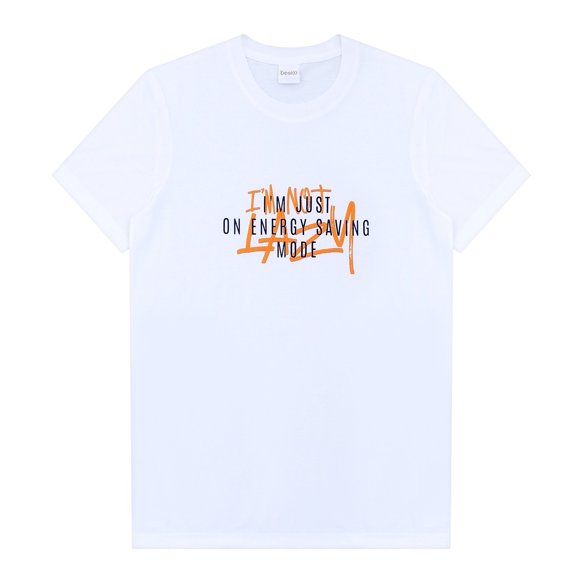 เบสิโค เสื้อยืดสำหรับผู้ชาย รุ่น FTHL24Q3YM002 สีขาว
