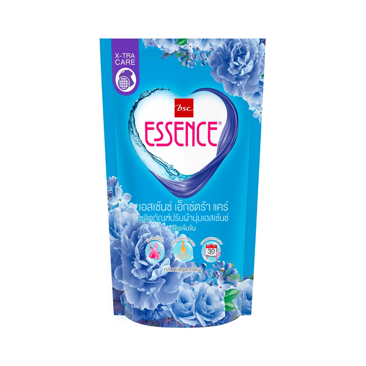 เอสเซ้นซ์ น้ำยาปรับผ้านุ่มสูตรเข้มข้น กลิ่นอีลิแกนท์ บลู สีฟ้า 550 มล.