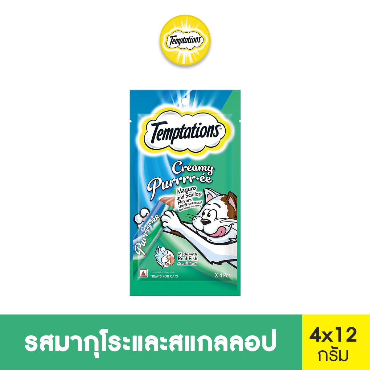 Temptations Maguro With Scallop Cat Lickable 4pcs. 48g.