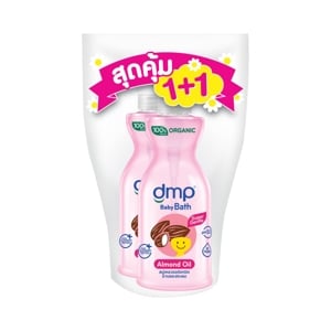 ดีเอ็มพี เบบี้บาธ สบู่เหลวออร์แกนิคอาบและสระผม สูตรสวีทอัลมอนด์ออยล์ 450 มล. แพ็ค 1+1