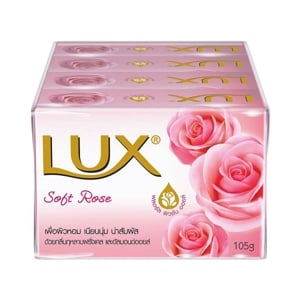 Lux Bar Soap Soft Rose 105g. Pack 4