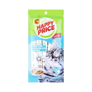 BIG C HAPPY PRICE Cat Treat Tuna+Katsuobushi Flavor 15 g. 4 ea