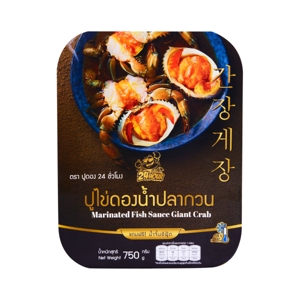 ปูดอง 24 ชั่วโมง ปูไข่ดองน้ำปลากวนพร้อมน้ำซีฟู้ด 750 ก.