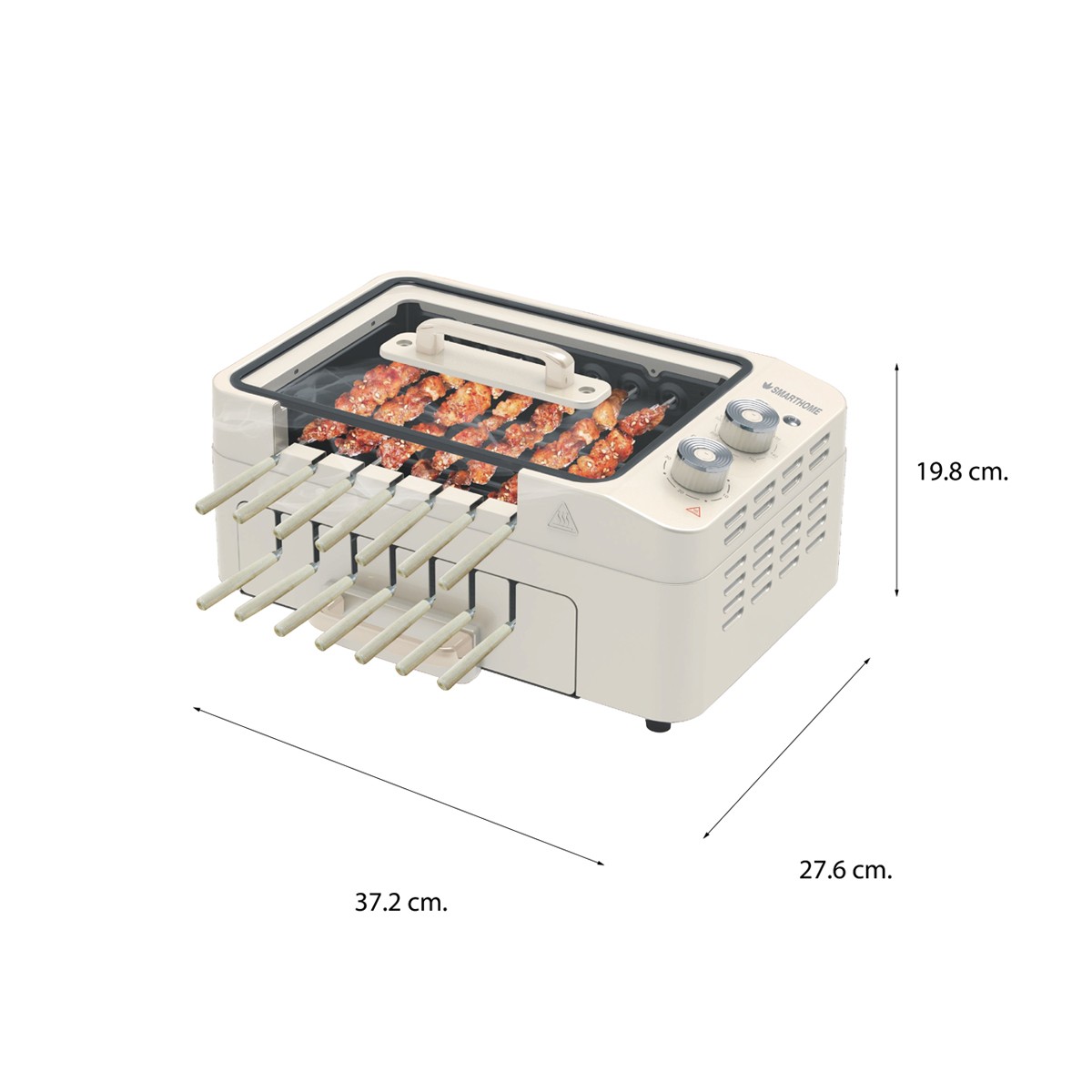 สมาร์ทโฮม เตาบาร์บีคิวไฟฟ้า รุ่น SM-BBQ1200 สีขาว_5