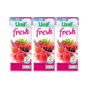 UNIF Fresh 40% Mixed Vegetable and Fruit Juice with Mixed Berry Juice 250ml. Pack 3