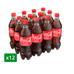 โค้ก น้ำอัดลม รสออริจินัล สูตรน้ำตาลน้อยกว่า 1 ล. x 12 ชิ้น
