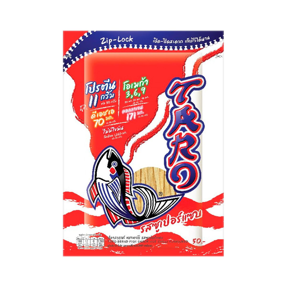 TARO Fish Snack Super Zap Flavor 50 g.