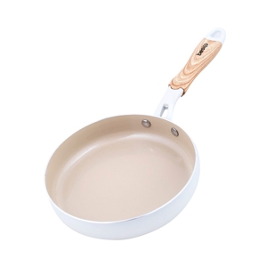 เบสิโค กระทะอะลูมิเนียมเคลือบเซรามิก รุ่น T133AK-0118 ขนาดกระทะ 18 ซม. สีครีม