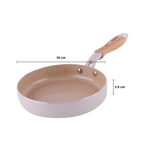 เบสิโค กระทะอะลูมิเนียมเคลือบเซรามิก รุ่น T133AK-0118 ขนาดกระทะ 18 ซม. สีครีม_thumbnail_3