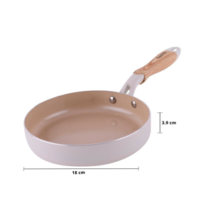 เบสิโค กระทะอะลูมิเนียมเคลือบเซรามิก รุ่น T133AK-0118 ขนาดกระทะ 18 ซม. สีครีม_thumbnail_3