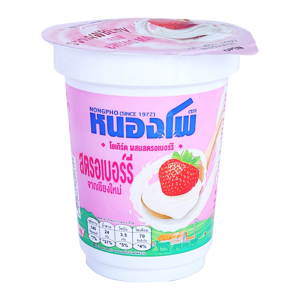หนองโพ โยเกิร์ตผสมสตรอเบอร์รี่ 130 ก._thumbnail