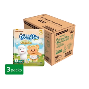 MAMYPOKO Super Premium Organic Diaper Pants Size S 62+6 pcs Pack 3