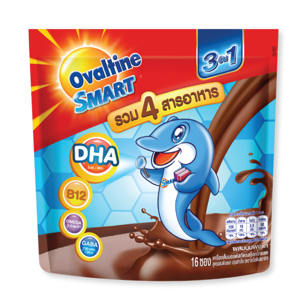Ovaltine Smart Malt Extract Beverage Chocolate Flavour 3in1 28g. Pack 16sachets