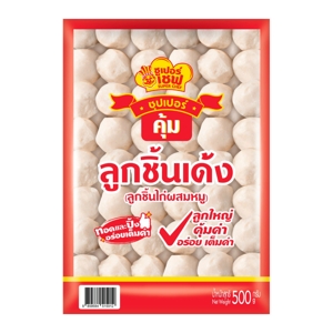 ซูเปอร์เชฟ ลูกชิ้นเด้ง (ไก่ผสมหมู) 500 ก._thumbnail