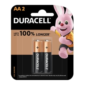 Duracell Alkaline Copper Black AA Pack 2