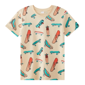 เบสิโค เสื้อยืดเด็กชาย รุ่น BKAS2408PB008 สีเบจ_thumbnail