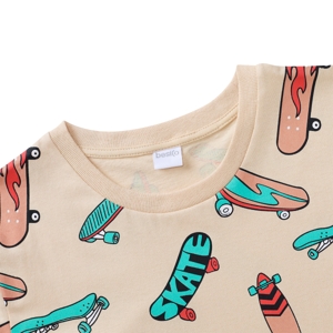 เบสิโค เสื้อยืดเด็กชาย รุ่น BKAS2408PB008 สีเบจ_thumbnail_2