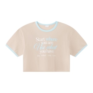 เบสิโค เสื้อยืดตัวสั้น สำหรับผู้หญิง รุ่น FASL25Q2LC009 สีน้ำตาล_thumbnail